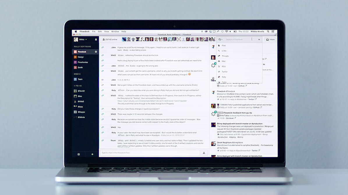 Flowdock team communication platform overhauled with new UI, notifications list and more
