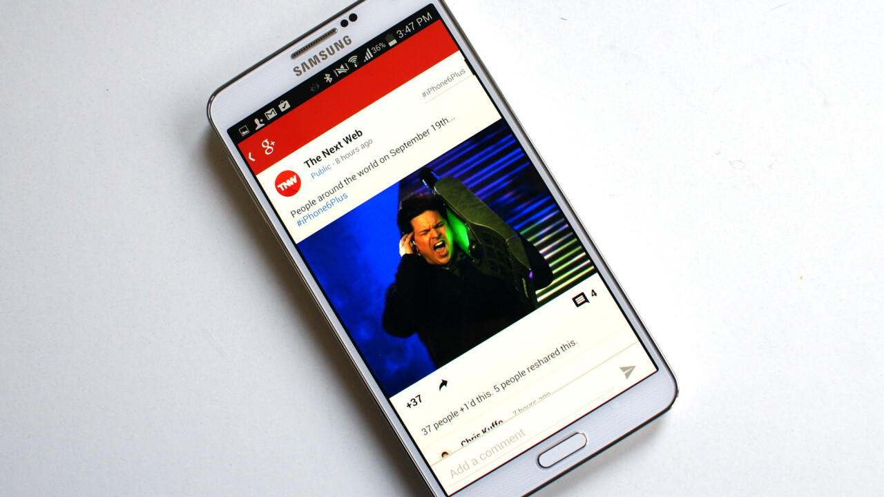 Google+ for Android updated with ability to cast photos, videos and links