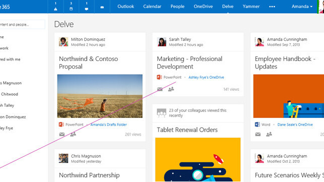 Microsoft rolls out Office Delve, a personalized search interface for Office 365