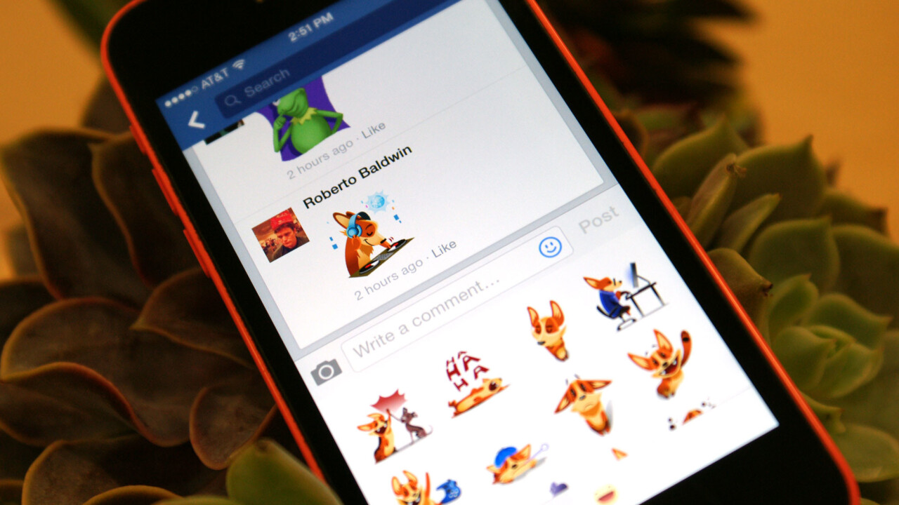 Facebook stickers are coming to Timeline, Group and Event comments