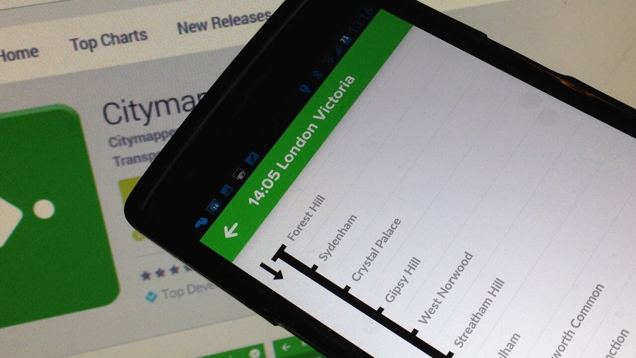 Citymapper now lets you see where you are in relation to upcoming train or bus stops