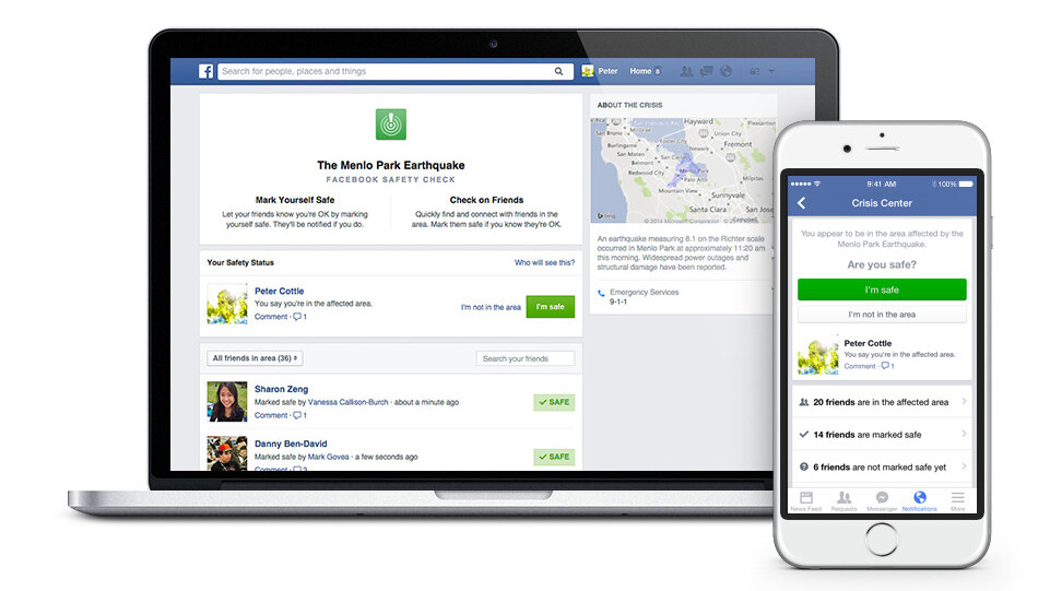 Facebook ‘Safety Check’ helps you tell friends and family you’re safe during natural disasters