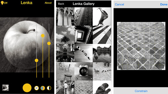 Lenka monochrome camera app upgrade adds controls to a lean interface