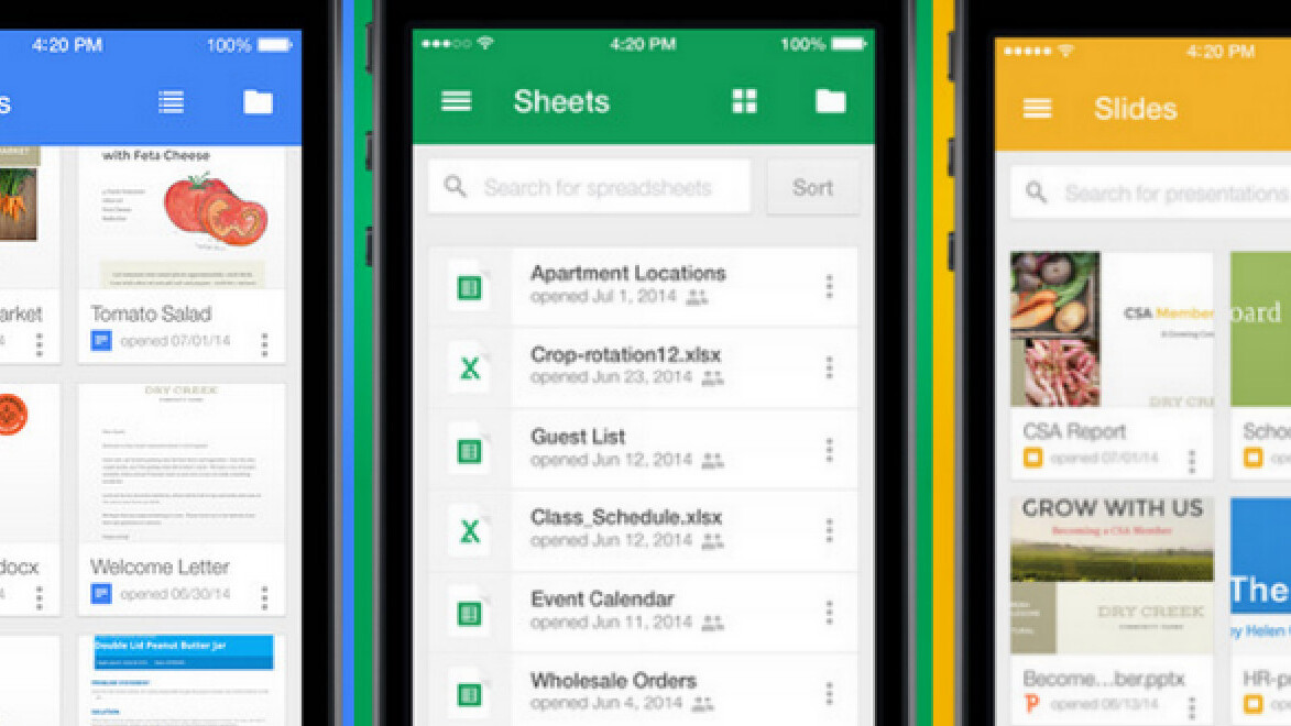 Google Docs, Sheets and Slides for iOS updated with Incoming view for shared files