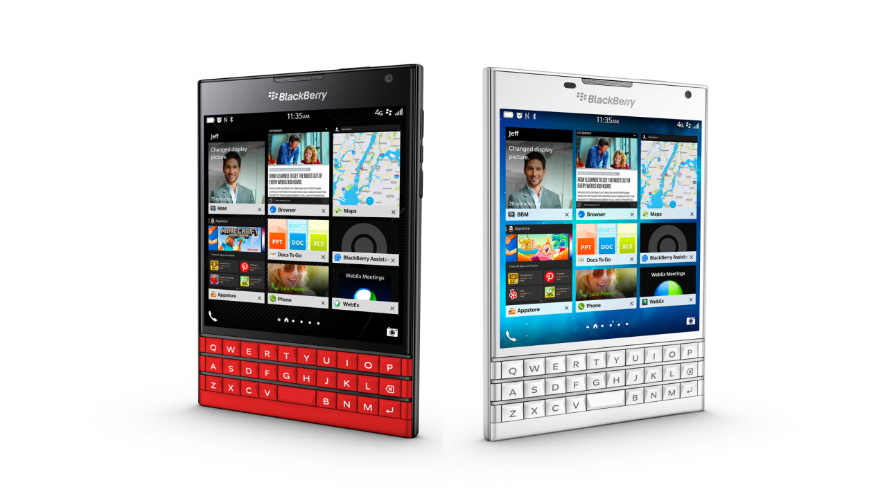White and red Blackberry Passports available for pre-order