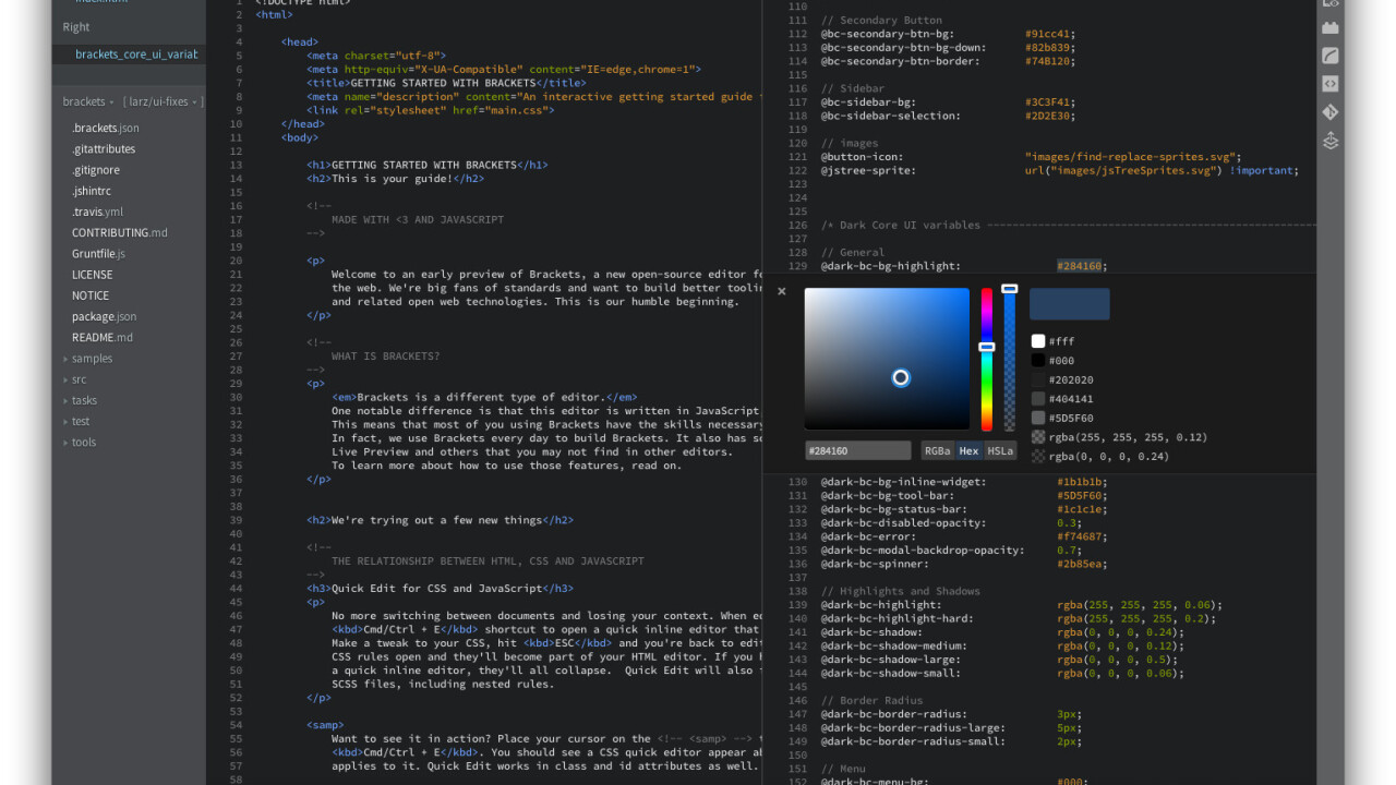 Adobe launches Brackets v1.0, an open-source text editor for Web designers