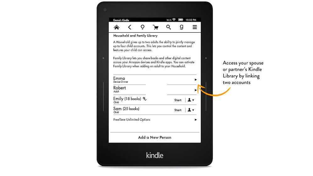 Amazon Kindle update lets you share books with the whole family