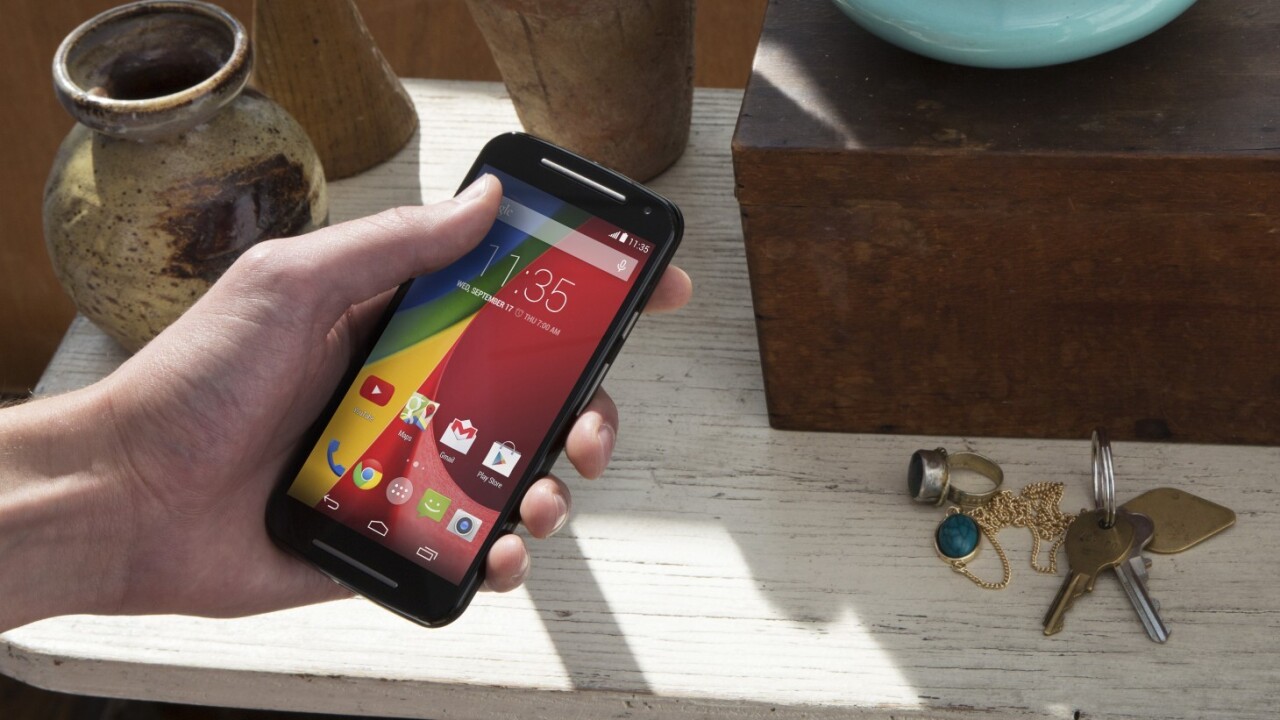 The Moto G is the first Android device to receive a Lollipop update