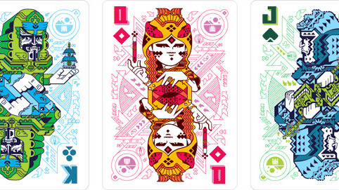 Ultimate Universe playing cards fuse pixel art with Japanese mythology