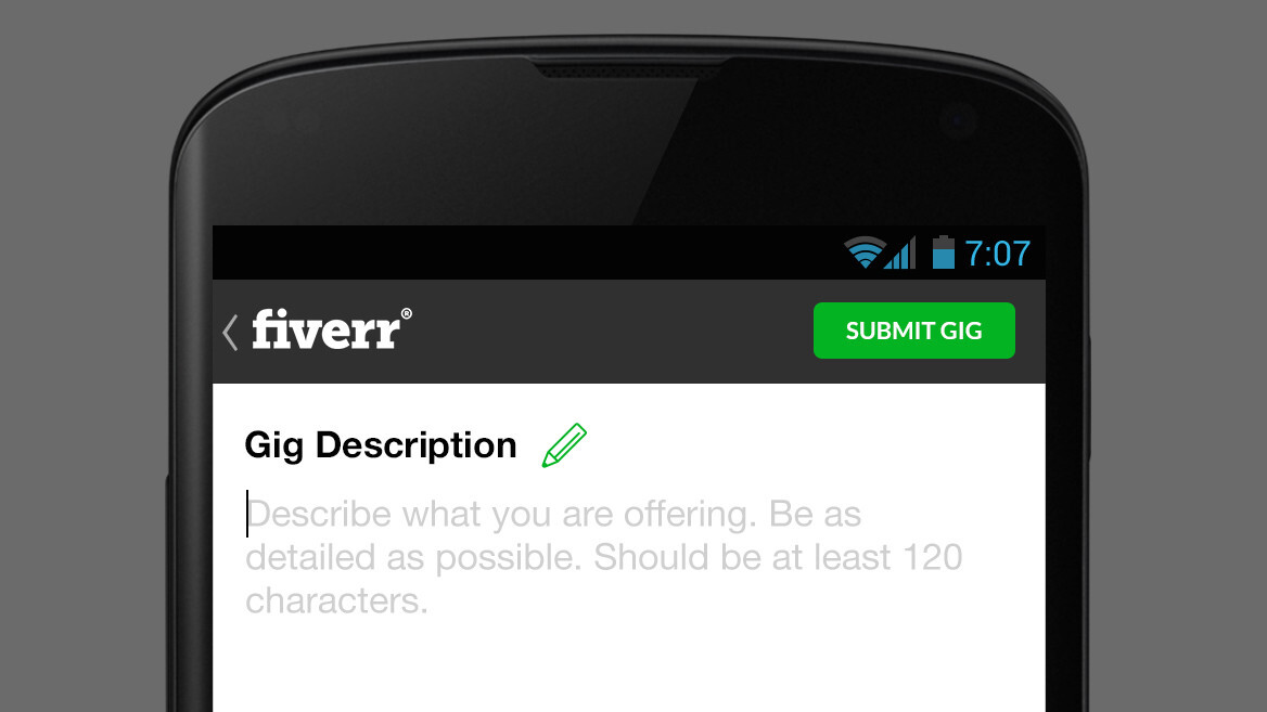 Fiverr Android update lets sellers deliver projects through the app