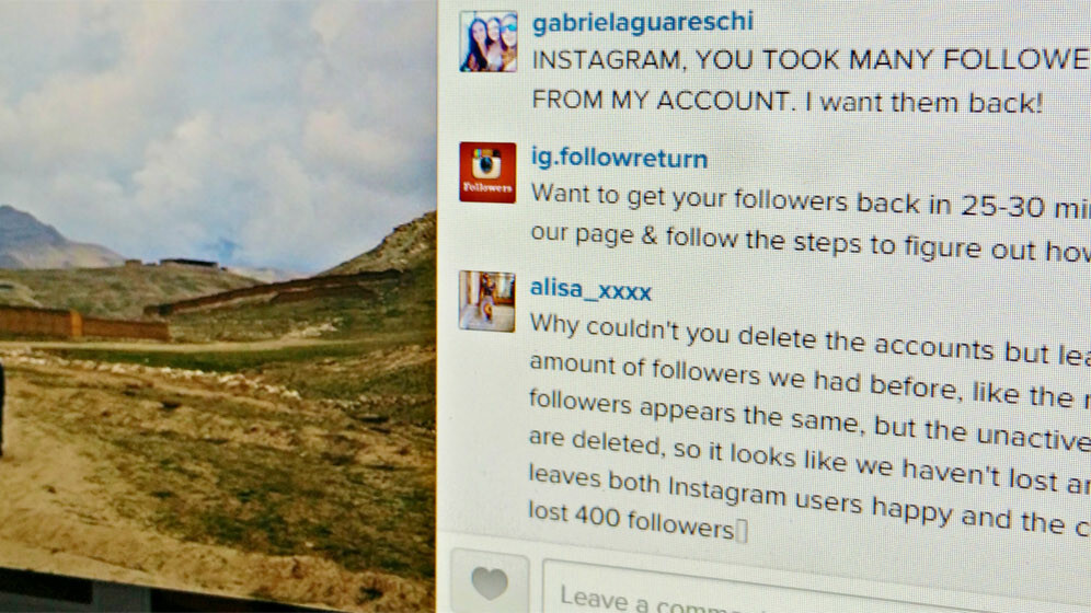 Follower counts plummet after Instagram deletes millions of spam accounts, vain users outraged