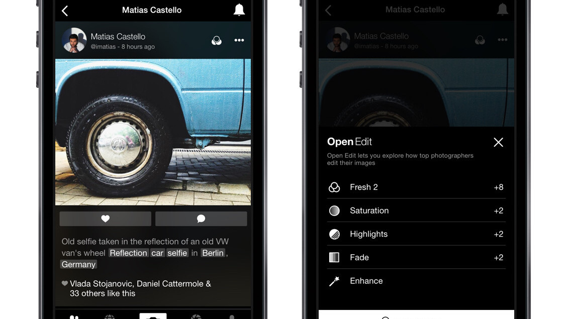 EyeEm now lets you share not just photos, but the way you edited them too