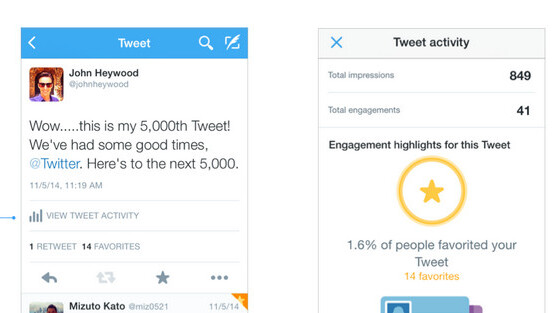 Twitter adds mobile analytics to its official iOS app
