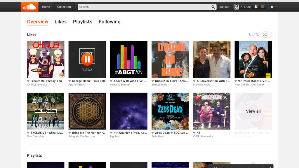 SoundCloud introduces ‘Collection,’ a dashboard for following artists and listening to your playlists