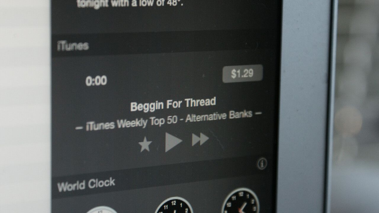 iTunes 12 updated with Yosemite Notification Center Widget
