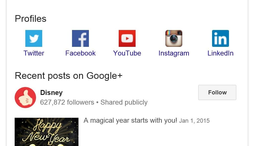 Google Search now directly links you to brands’ social profiles