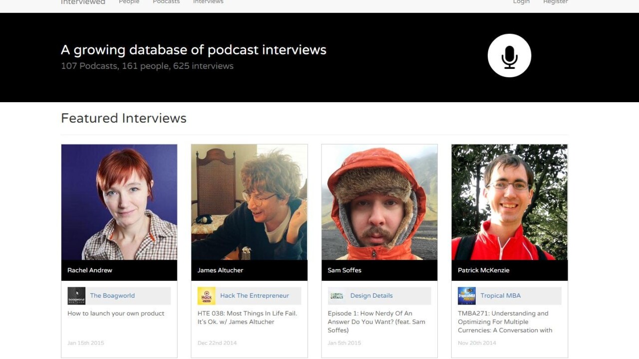 Keep track of the best startup and entrepreneur podcasts with Interviewed.io