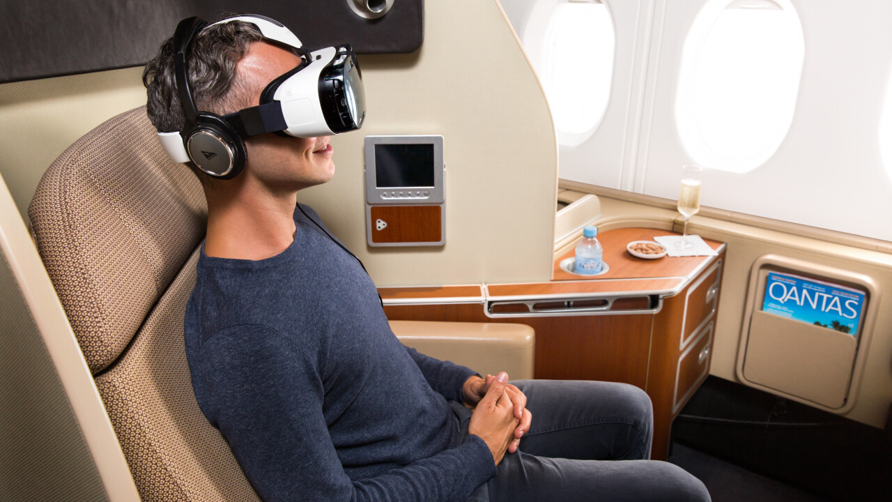 Samsung’s Gear VR will provide in-flight entertainment for first-class Qantas passengers