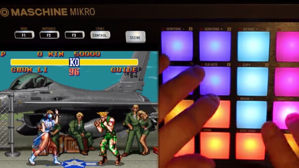 Watch this guy play Streetfighter 2 and drums at the same time