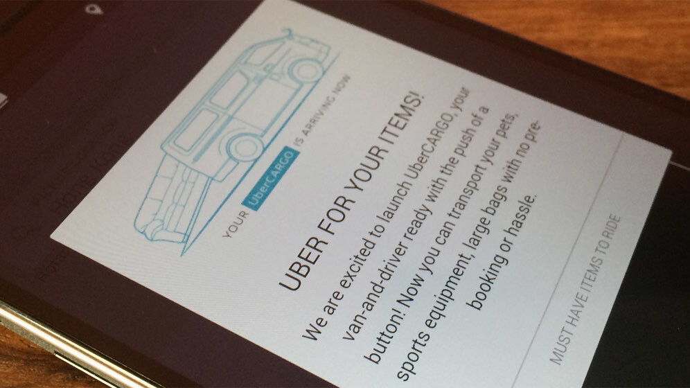 UberCARGO lets you transport your stuff and fulfill deliveries with a van in Hong Kong