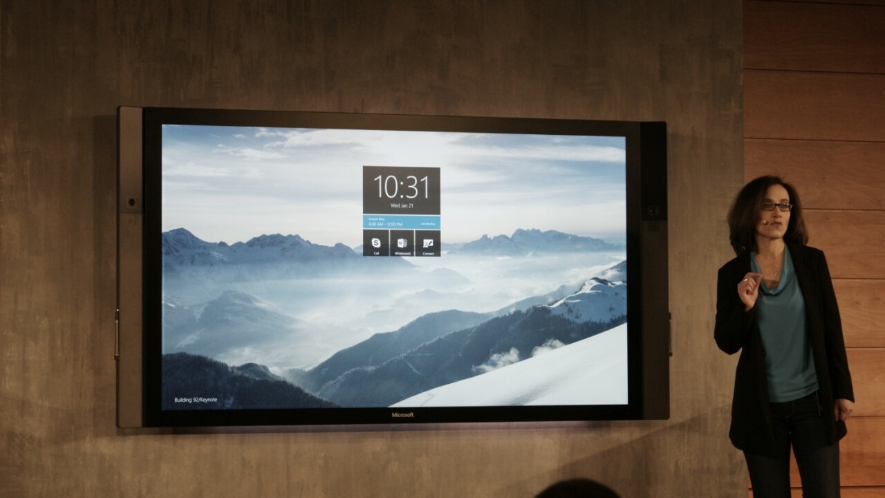 Microsoft unveils Surface Hub display to help groups work together
