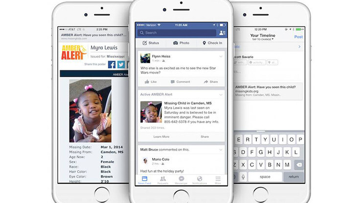 Facebook will now show AMBER alerts in US users’ News Feeds
