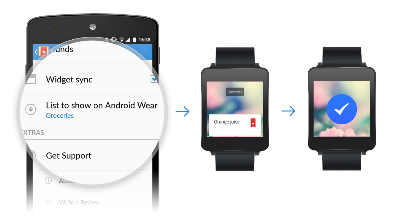 Wunderlist for Android Wear now lets you interact with notifications, dictate to-dos and more