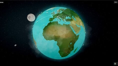 Airbnb shows off its global guest check-ins with a slick interactive map
