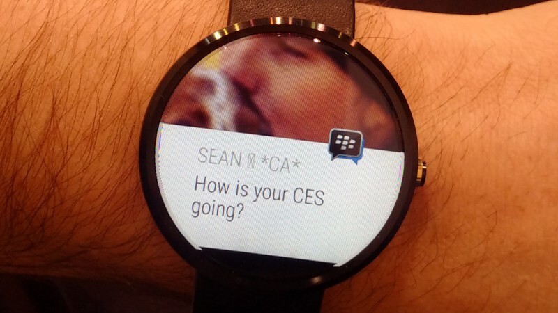 BlackBerry shows off BBM for Android Wear devices at CES