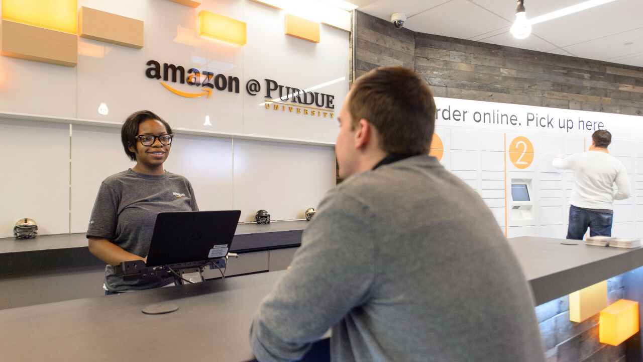 Amazon launches its first staffed pickup and drop-off location at Purdue University