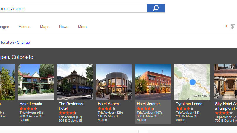 Bing now lets you order food and book hotels directly from search results