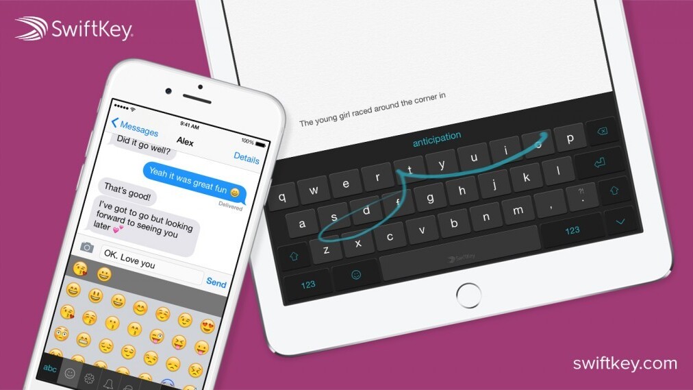 SwiftKey for iOS adds emoji prediction, Flow typing on iPad