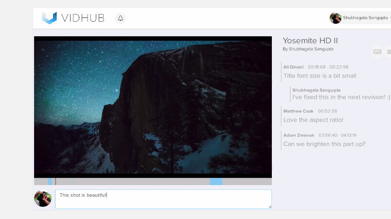 Vidhub makes it easy to get client feedback on your videos