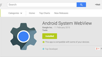 Google launches a beta channel for Android WebView on Lollipop