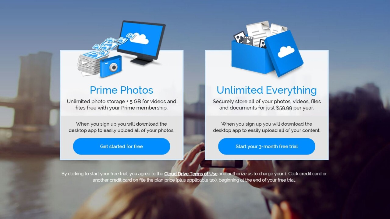 Amazon Cloud Drive now offers unlimited storage for photos and files