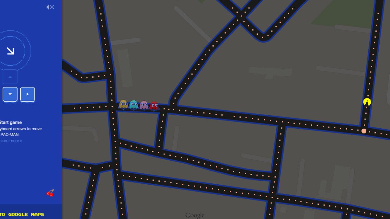 You can play Pac-Man inside Google Maps right now, both from desktop and mobile.