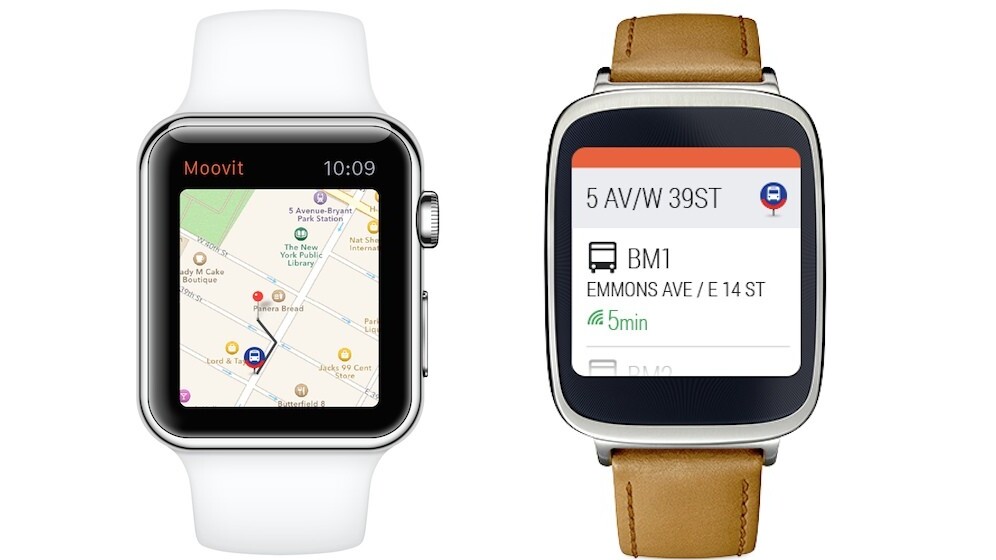 Smart public transit app Moovit reveals Apple Watch and Android Wear apps