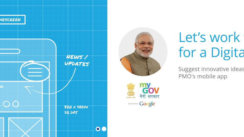 Google partners with the Indian Prime Minister’s Office for an app contest