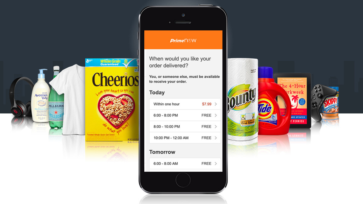 Amazon extends Prime Now one-hour delivery service to Baltimore and Miami