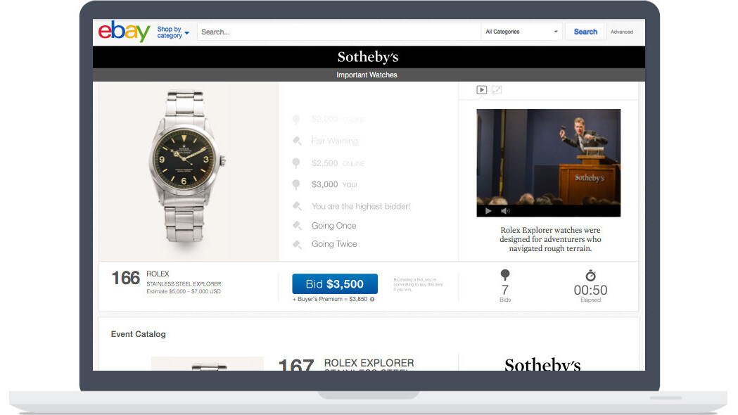 eBay teams up with Sotheby’s to livestream its art and antiques auctions