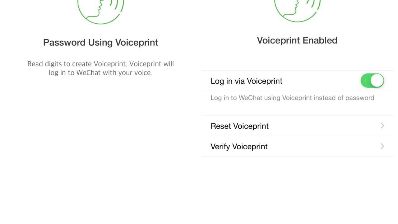 WeChat on iOS now lets you log in using just your voice