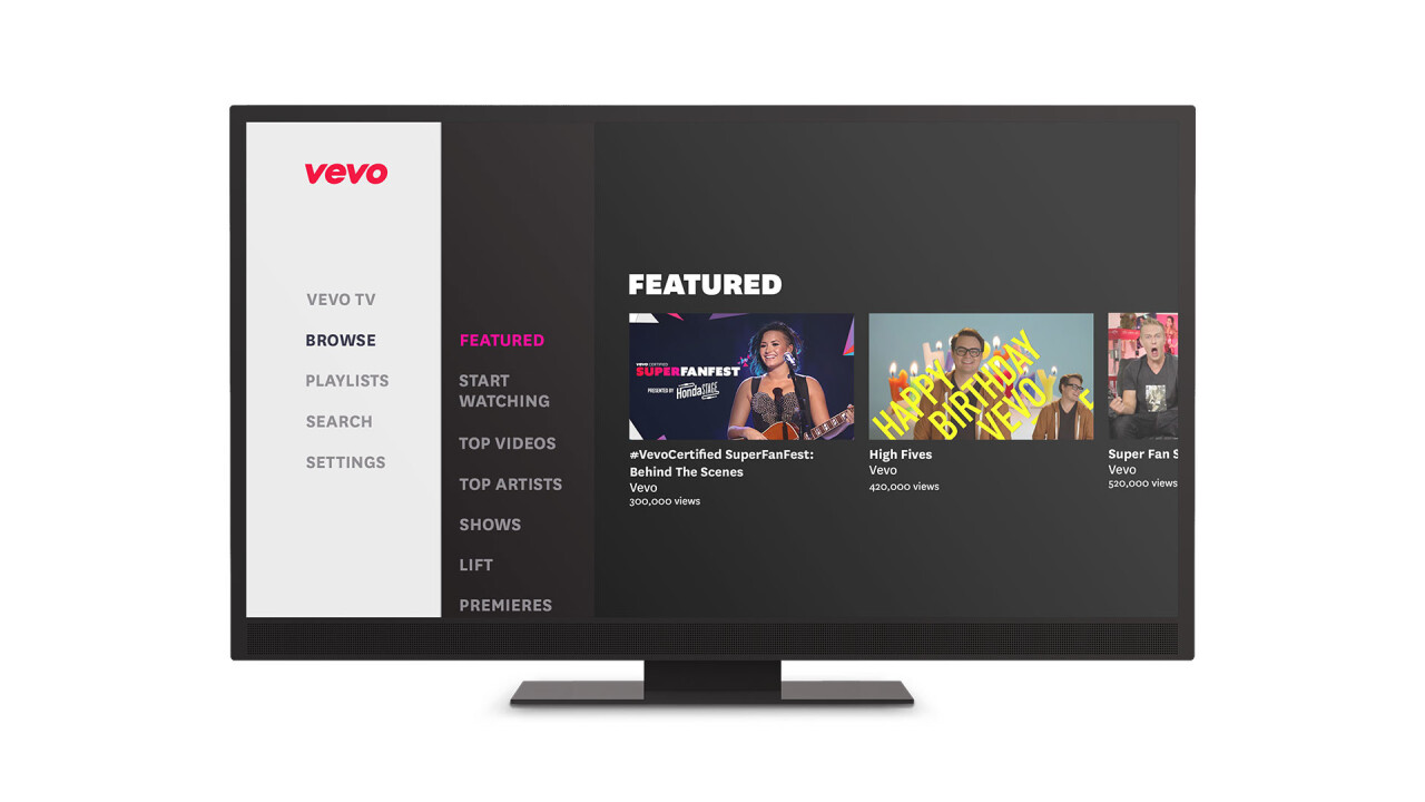 Vevo for PS4 and PS3 is launching in Europe, Australia and New Zealand today