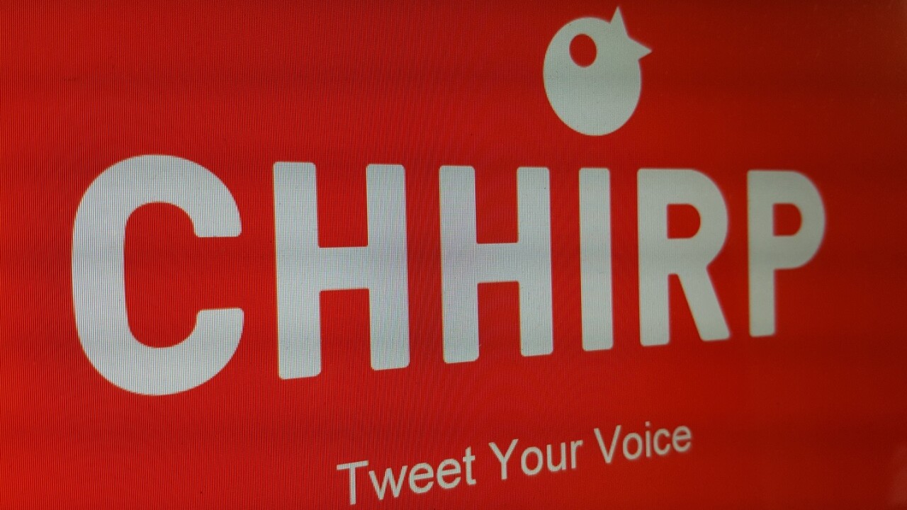 Chhirp for iOS lets you post 12-second voice clips directly to Twitter
