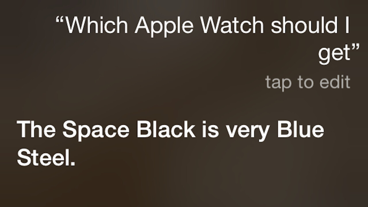 Don’t know what Apple Watch to buy? Siri’s recommendations reference Alien and Zoolander