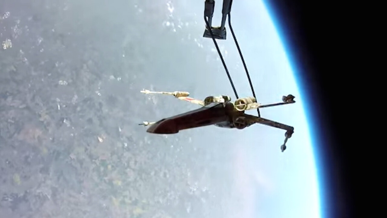 Hey JJ Abrams! Two guys from the UK just put an X-Wing into orbit