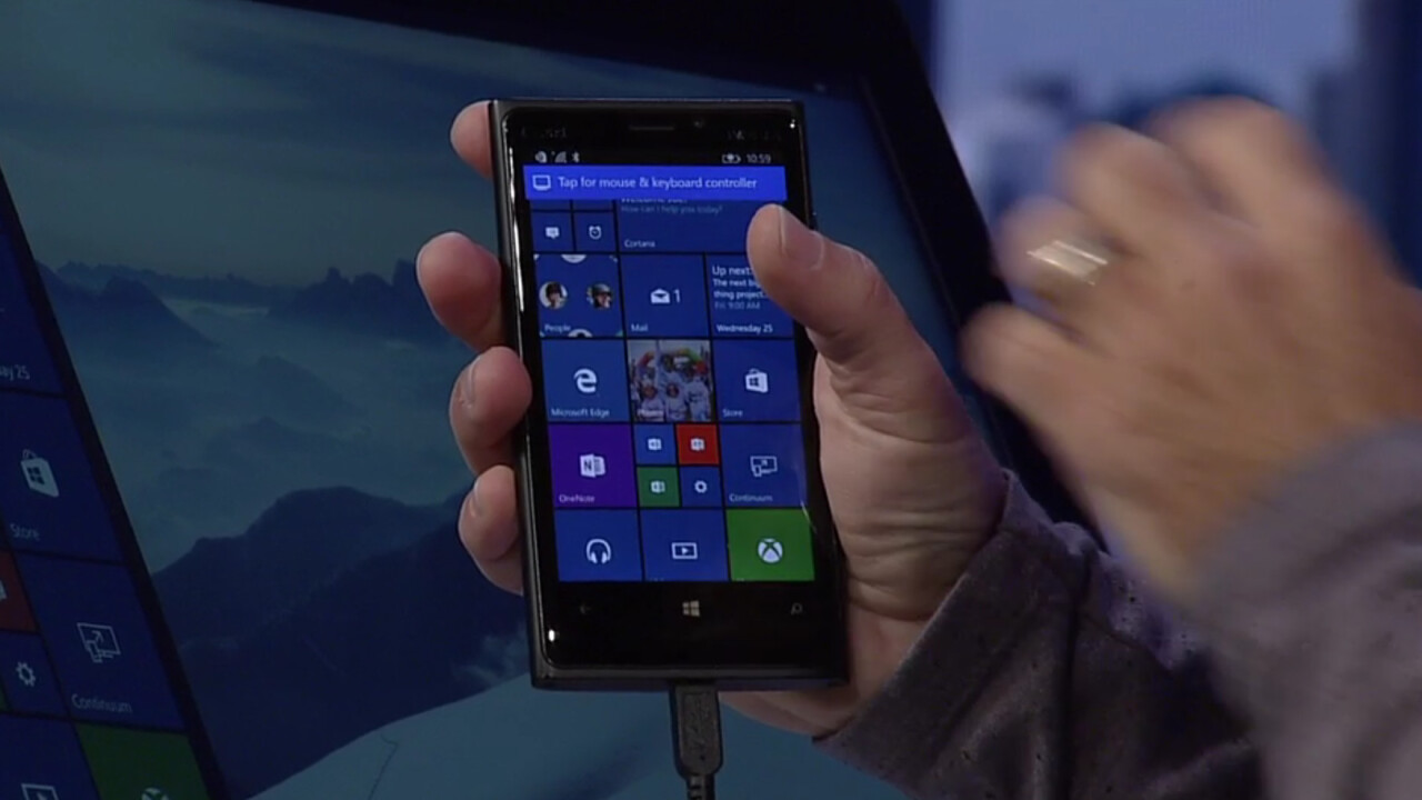 Windows 10 will let you use your phone as a full computer… sort of