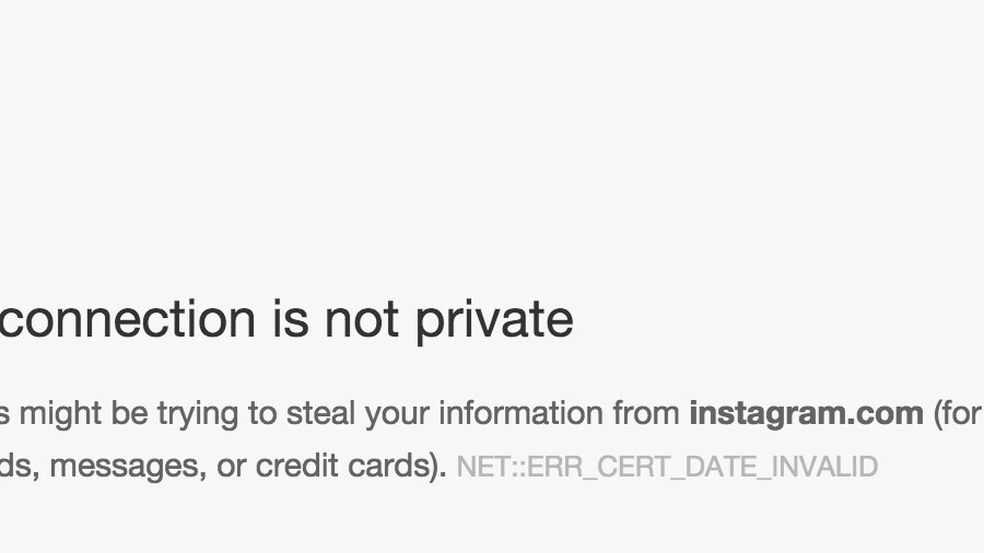Oops: Instagram forgot to renew its SSL certificate