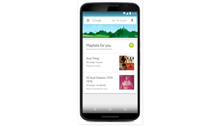 Google Now for Android adds Spotify playlist recommendations