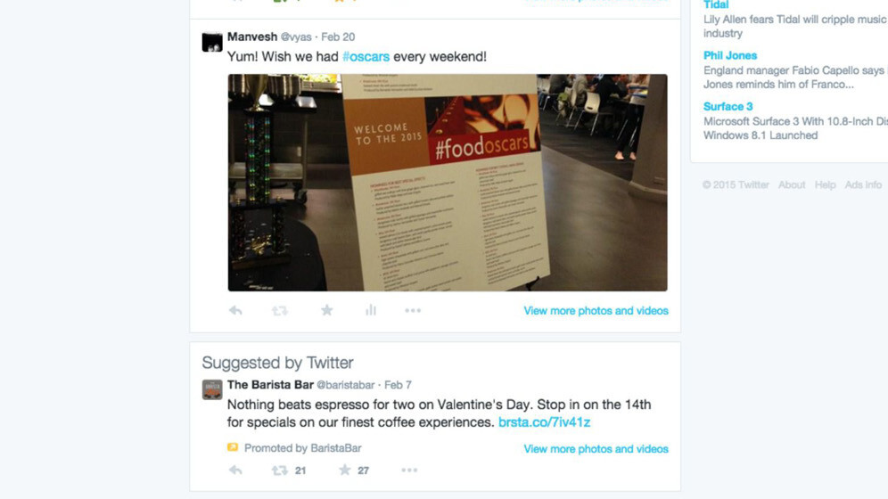 Twitter is experimenting with ads on user streams