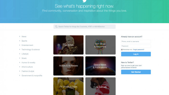 Twitter unveils a new homepage to reel in logged-out users
